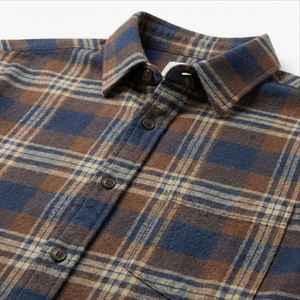 Custom <b>Men</b> Casual Streetwear Short Sleeve Solid Vintage <b>Flannel</b> <b>Shirt</b> 100% Cotton Winter <b>Flannel</b> <b>Shirt</b> - Product Image 4