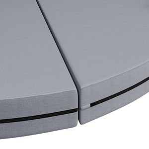 Tapis de protection pliable en mousse EPE gris pour l'entraînement de danse et l'amortissement des poteaux d'exercice, avec poignées de transport – Coussinets de danse pratiques - Product Image 6