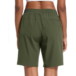 Women's <b>Black</b> Linen Shorts Solid Color Elastic <b>Waist</b> Drawstring Loose Fit Casual Summer <b>Pants</b> With Pockets new - Product Image 2