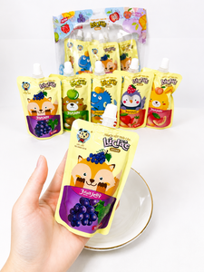 Fruit Jelly Candy Sachet <b>Kids</b> Snack Multi Flavor Soft Jelly Candy Resealable Cap Portable On-the-Go Custom Logo OEM ODM - Product Image 1