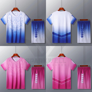Men's Gradient V-Neck Short Sleeve <b>T</b>-<b>Shirt</b> and Shorts Set Moisture Wicking Polyester Sporty Summer Activewear Front <b>Wolf</b> Print - Product Image 6
