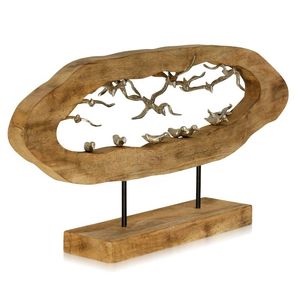 Centre de table décoratif en bois de grande qualité à prix raisonnable pour les fêtes et la décoration de table. - Product Image 1