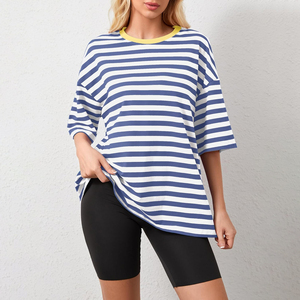 T-shirt ample et respirant pour femme, 100 % coton, à épaules tombantes, manches courtes, personnalisable (couleur et logo) – Collection été - Product Image 1
