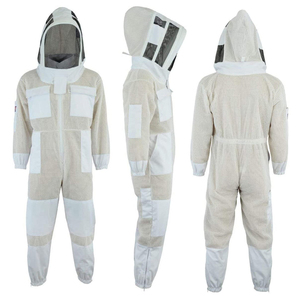 New Arrival 2026 Professional Full Body Beekeeping <b>Suit</b> 3-Layer Mesh Ventilated with Fencing Veil Gloves 8 Pockets Double Zipper - Product Image 1