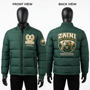 Chaqueta Acolchada Premium para Hombre, 220 GSM, Poliéster, Verde Camuflaje, Gruesa, para Invierno, con Capucha, Resistente al Viento e Impermeable - Product Image 1