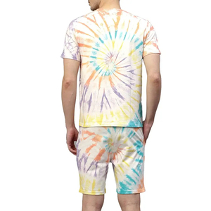 Nouveauté : Ensemble 2 pièces pour homme, été, t-shirts à manches courtes imprimés numériquement, respirants, polyester/coton, sport et décontracté - Product Image 4