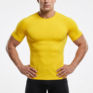 Ropa deportiva personalizada, camiseta para hombre, ropa de entrenamiento físico, ropa ajustada al cuerpo. - Product Image 4