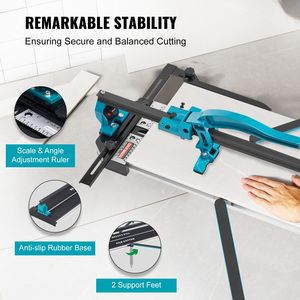 Taglierina Manuale per Piastrelle in Ceramica e Porcellana da 48 Pollici con Ruota di Taglio in Carburo di Tungsteno, Posizionamento a Infrarossi e Funzioni Antiscivolo - Product Image 4