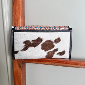 กระเป๋าคลัทช์แกะสลักมือดีไซน์เนอร์กระเป๋าคลัทช์หนังวัวแท้ทันสมัยกระเป๋าสตางค์หนังตะวันตกอเนกประสงค์ - Product Image 4