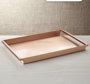 Venta al por mayor de bandejas de servicio de madera natural manijas bandejas redondas con asa estilo de madera Impresión de grado alimenticio - Product Image 3