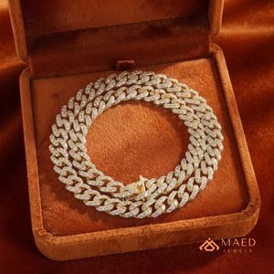 Chaîne cubaine en moissanite, chaîne tennis sertie de pierres, collier hip-hop, chaîne de mode, bijoux de luxe dorés, NYC - Product Image 5