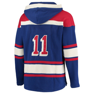 Sweat-shirt à capuche imprimé pour hommes, hockey sur glace, logo d'équipe personnalisé, polaire, chaud, antibactérien, respirant, pour l'entraînement - Product Image 3