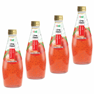 Bebida de Lichi con Semillas de Chía en Lata de Aluminio 290ml Halal Natural Marca Privada VINUT Importador Distribuidor Mayorista OEM ODM - Product Image 1