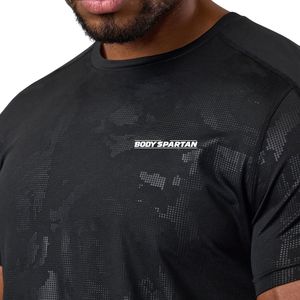 Men’s Black Camo Performance Training T Shirt Short Sleeve Gym Workout Tee Breathable Lightweight Fitness Running Athletic - Product Image 6