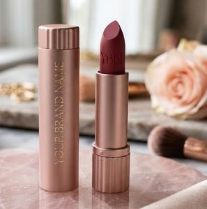 Long Lasting Satin Matte Lipstick Bulk Waterproof Smudge Proof Highly Pigmented <b>Lip</b> Color for Women OEM Private Label Wholesale - Product Image 1