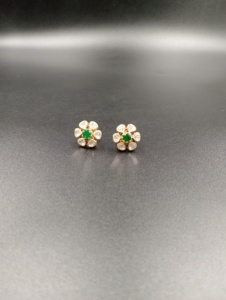 Amaira Jewels SM-16 Flower <b>Stud</b> Earrings <b>Silver</b> Luxury Classic Women Everyday Wear - Product Image 5