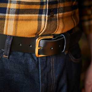 Ceinture pour homme en cuir de vachette sur mesure, fournisseur direct d'usine, haute qualité, nouveau style, boucle en alliage, cuir véritable - Product Image 5