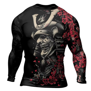 Rashguard de Jiu Jitsu MMA para Hombre, 2026, Nuevo, OEM, ODM, Logotipo Personalizado, Alta Calidad, Manga Larga, Spandex/Poliéster, Transpirable - Product Image 1