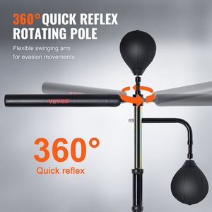 Support de sac de frappe autoportant réglable en hauteur, entraîneur de vitesse de boxe pour adolescents et adultes, entraîneur de vitesse de réflexe avec ballon de vitesse - Product Image 4