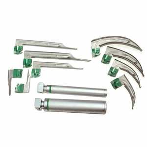 ชุดใบมีดไฟเบอร์ออปติกแมคแอนด์มิลเลอร์ 9 ชิ้น พร้อมด้ามจับ 2 อัน สำหรับการใส่ท่อช่วยหายใจ - Product Image 1