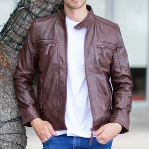 Nouveautés : Veste noire personnalisée avec logo pour homme, vestes en cuir vintage pour homme, vestes de haute qualité, veste d'hiver streetwear - Product Image 3