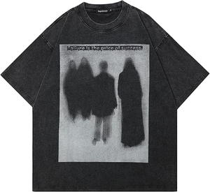 Camisetas de Verano con Bordado Personalizado y Estampado, Lavado Ácido, al por Mayor, con Bajo MOQ, Camisetas Lisas con Efecto Desgastado y Logotipo - Product Image 3