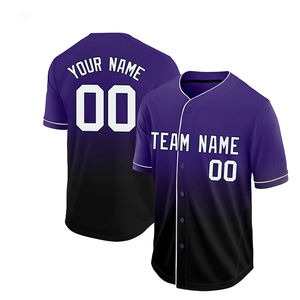 Maillots de baseball personnalisés OEM, grandes tailles, respirants, anti-humidité, 100 % polyester, vente en gros avec logo et options de taille personnalisés - Product Image 3