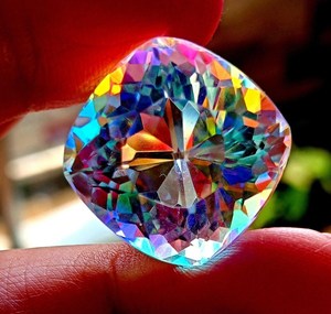 Mystic Quartz <b>Cushion</b> Cut <b>Rainbow</b> Colour Loose Gemstone Certified Jewelry Making Stone Premium CM - Product Image 6