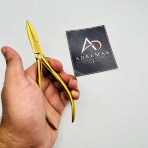 <b>Flat</b> <b>Nose</b> <b>Plier</b> With Ridges Multifunctional Hair Extension <b>Pliers</b> Stainless Steel Custom Logo Hair Extension Tool - Product Image 2