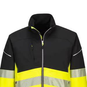 Factory Custom <b>Winter</b> Security Breathable Canvas High Visibility Work Reflector Clothing Safety Men's <b>Jackets</b> Front Workwear - Product Image 4