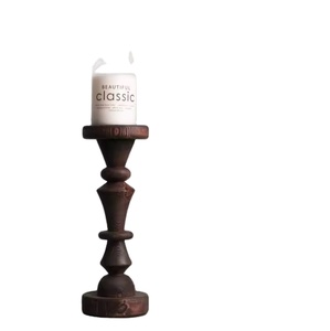 High Quality Decorative <b>Wooden</b> <b>Pillar</b> <b>Candle</b> Stand Hand Crafted Tabletop <b>Candle</b> <b>Holders</b> for Living Room Wedding - Product Image 1