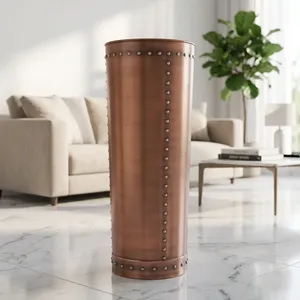 Jarrón de Flores Recto Moderno de Hierro AK, Decoración de Mesa para Interiores, para Hogar y Jardín - Product Image 2