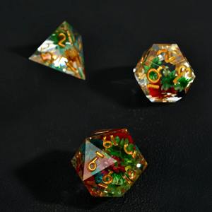 Jeu de dés en résine moulée avec des bords tranchants, dés polyédriques en résine pour jeux de table professionnels DND RPG, accessoire de jeu en gros - Product Image 4