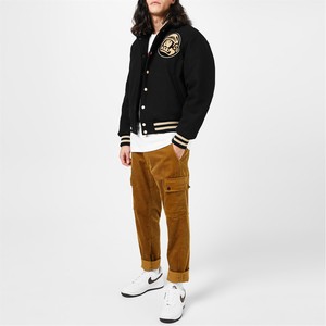 Wholesale Custom Logo Polyester Varsity <b>Jacket</b> For Men Closure Type Button Pockets Letterman College <b>Baseball</b> <b>Bomber</b> <b>Jacket</b> - Product Image 1