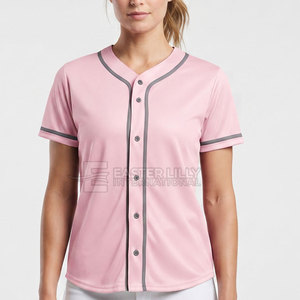 Maillot de softball personnalisé de haute qualité pour fabricants, maillot de softball boutonné, maillot de softball couleur unie - Product Image 6