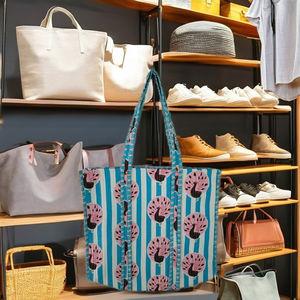 <b>Peacock</b> Printed <b>Bags</b> Wholesale Manufacturer of Luxury Premium <b>Bags</b> Floral Print Shopping Ladies Tote <b>Bag</b> Made in India Exporter - Product Image 2