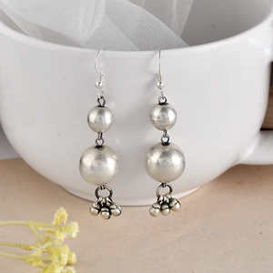 Pendientes de Moda Meera Jaipur Bela, Tono Plateado - Product Image 3