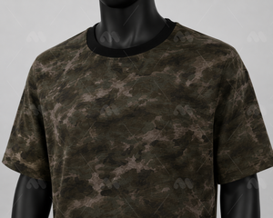เสื้อยืดคอกลมโอเวอร์ไซส์ แขนสั้น ลายพรางพิมพ์ซิลค์สกรีนด้านหน้า ผ้าฝ้าย 100% สไตล์ลำลองแนวสตรีทแวร์สำหรับผู้ชาย - Product Image 6