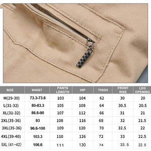 Pantalon cargo pour homme, taille élastique, plusieurs poches, en toile, coupe droite décontractée, respirant, poids moyen, pour le printemps - Product Image 5