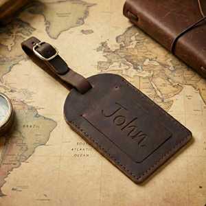 Luxury Personalized Genuine Leather Luggage Tags Privacy Cover Suitcase <b>Name</b> <b>Labels</b> Travel Bag Tags Bulk LMP-0190 - Product Image 6