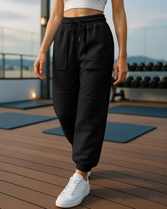 Wholesale Women's Jogger Stretch Waistband Sweatpants Customized Sports <b>Pants</b> Joggers for Women With Drawstring - Product Image 4