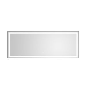 Specchio da Bagno a LED da Parete 96 x 36 Pollici con Cornice in Alluminio, Antiappannamento, Memoria, 3 Colori, Dimmerabile a Regolazione Continua - Product Image 1