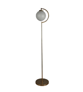 Lampe de sol de club de luxe avec abat-jour transparent en métal et tissu, base en fer, OEM ODM, faible MOQ, prix d'usine, vente en gros, approvisionnement en vrac - Product Image 1
