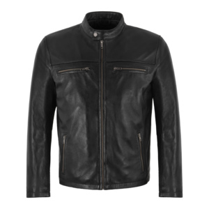 Chaqueta de Cuero Napa 100% Genuino Personalizada para Hombre, Chaqueta de Invierno Estilo Bomber, Chaqueta de Motociclista con Cierre, Fabricante Mayorista - Product Image 4