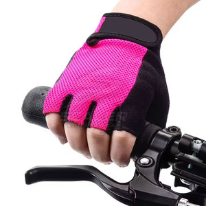 Breathable Half Finger Racing Cycling <b>Gloves</b> Leather/Neoprene Material for Unisex Comfort Non-Slip Grip Long Distance Training - Product Image 6