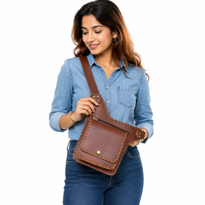 Handmade Leather Waist Bag Stylish Multi Uses Travel Belt Unisex Hip Pocket Belts Leather Pocket Belts - Product Image 6
