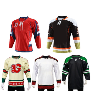 เสื้อฮอกกี้น้ำแข็งแบบสั่งทำพิเศษสำหรับผู้ชาย แขนสามส่วน คอวี ผ้าโพลีเอสเตอร์ซับเหงื่อ ระบายอากาศได้ดี ทรงปกติสำหรับผู้ใหญ่ - Product Image 6