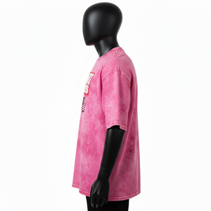 Camiseta para hombre con lavado ácido, algodón premium, estilo vintage, estampado de silicona personalizado, logo bordado, 100% algodón, corte holgado, estampada. - Product Image 3