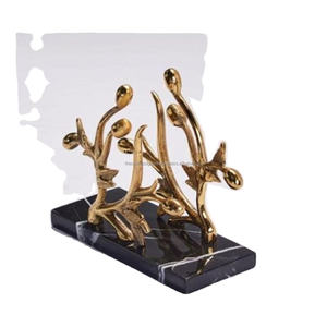 Diseño admirable Trending Casted Leaf Tissue Holder Hotel y restaurantes Decoración de mesa Servilletero al por mayor Mejores precios - Product Image 6