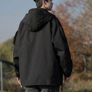 High Quality 100% Polyester Lightweight Full Zip Unisex <b>Hooded</b> Windbreaker Wind Resistant Water Repellent <b>Raincoat</b> <b>For</b> Men <b>Women</b> - Product Image 4